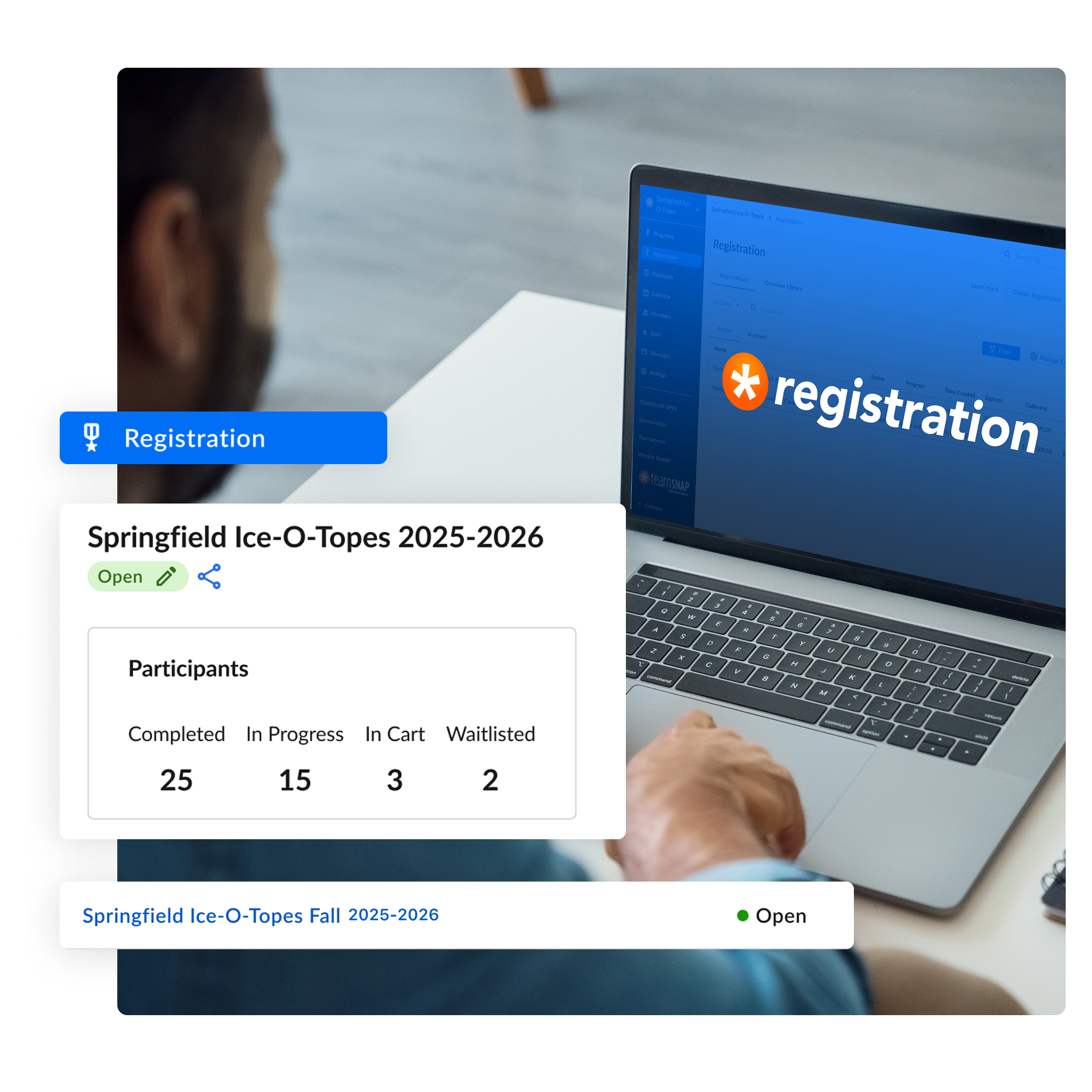 TeamSnap Registration Admin View