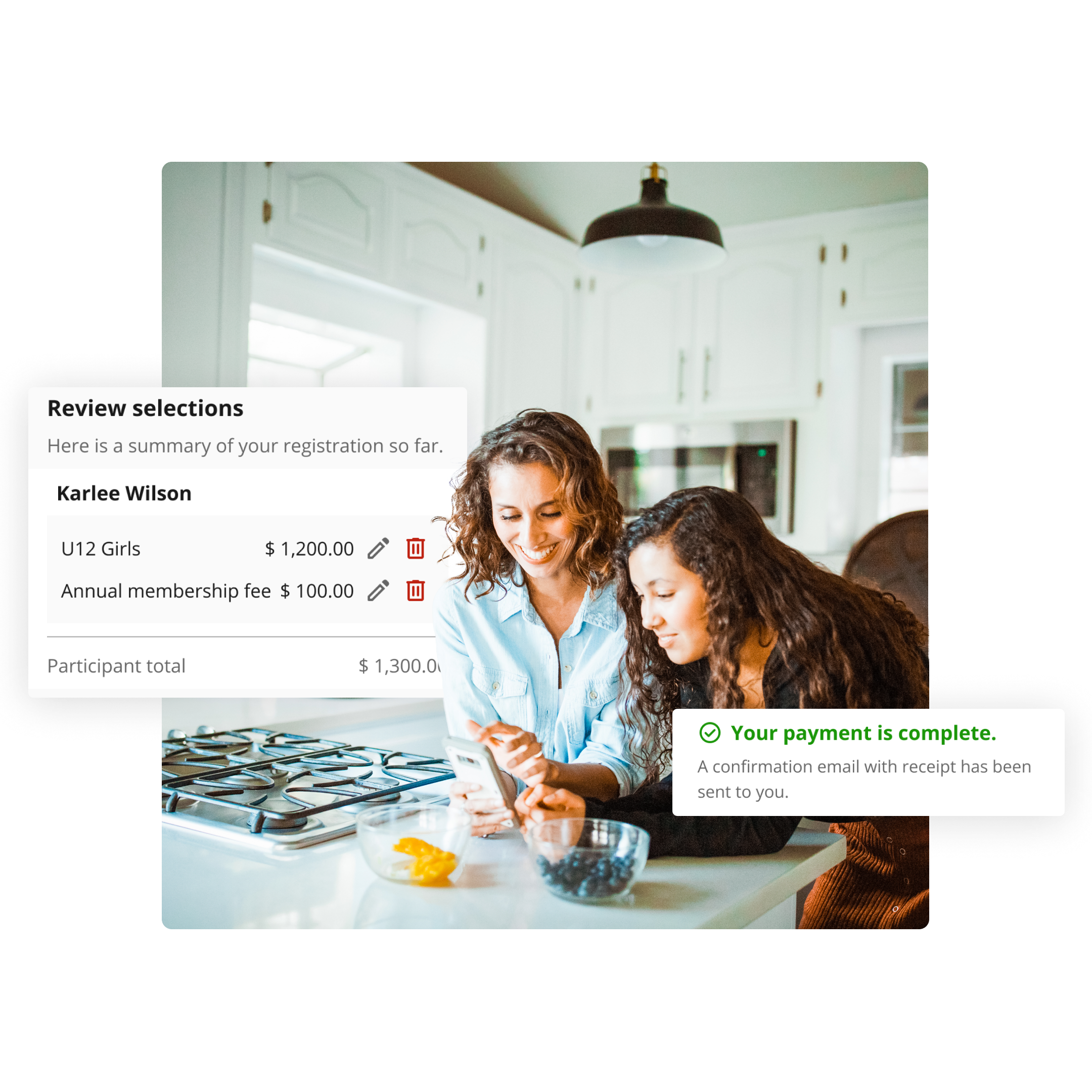 TeamSnap Registration Admin View